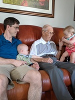Great Grampa James Katerina Damian - 8 months - sitting 7